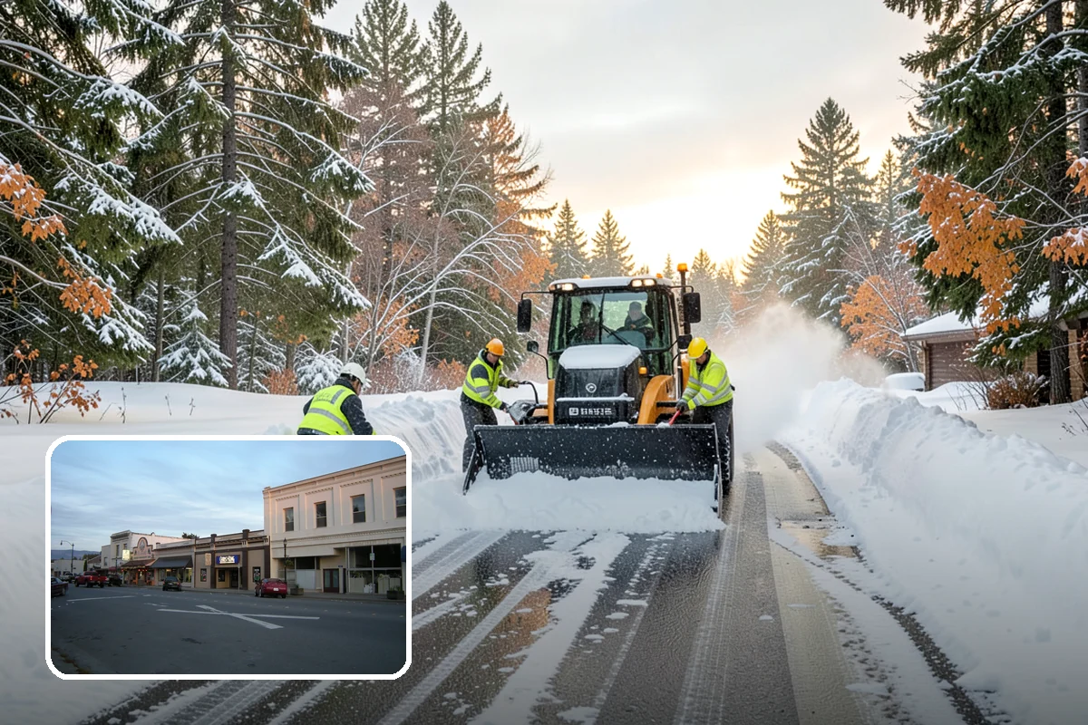 Apartment Complex Snow Plowing in Burlington, Skagit County, WA - Drive aisles and resident lots cleared before the morning tenant rush