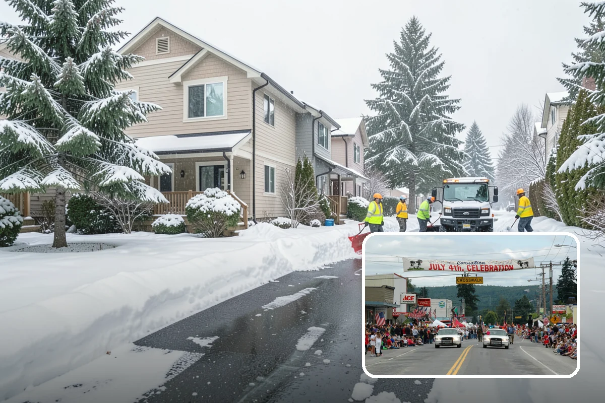 Apartment Complex Snow Plowing in Carnation, King County, WA - Drive aisles and resident lots cleared before the morning tenant rush