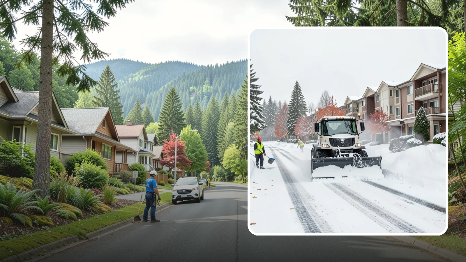 Apartment Complex Snow Plowing in Darrington, Snohomish County, WA - We keep multi-building apartment communities open by plowing drive aisles, resident lots, and building entries before the morning...