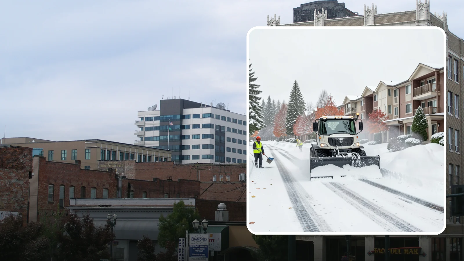 Apartment Complex Snow Plowing in Everett, Snohomish County, WA - We keep multi-building apartment communities open by plowing drive aisles, resident lots, and building entries before the morning...