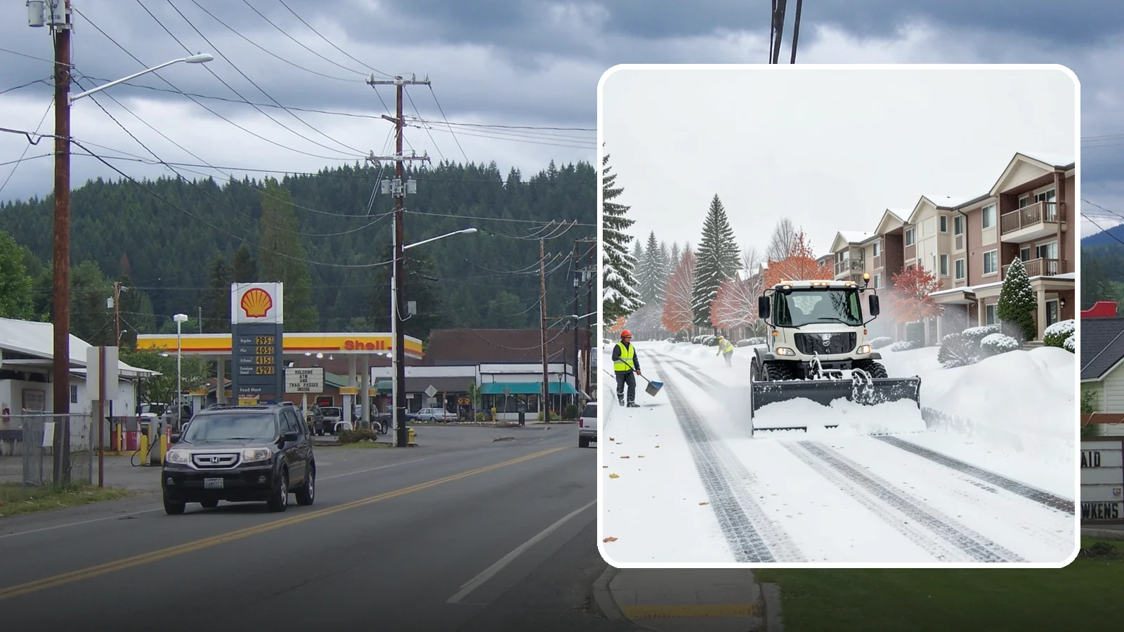 Apartment Complex Snow Plowing in Granite Falls, Snohomish County, WA - We keep multi-building apartment communities open by plowing drive aisles, resident lots, and building entries before the morning...