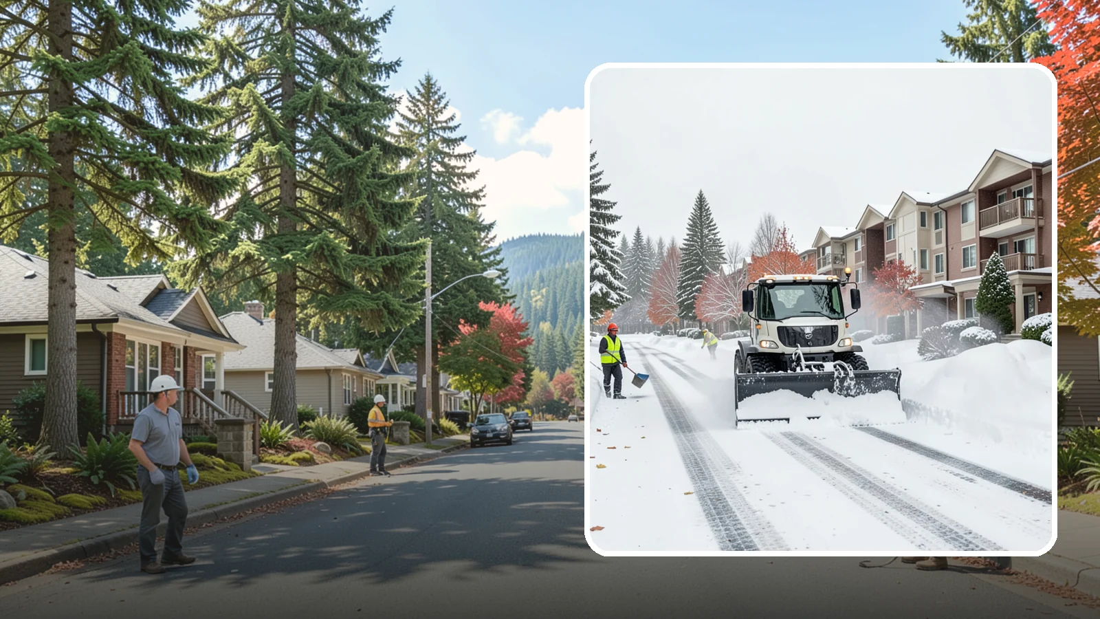 Apartment Complex Snow Plowing in Hunts Point, King County, WA - We keep multi-building apartment communities open by plowing drive aisles, resident lots, and building entries before the morning...