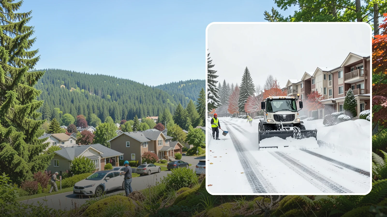 Apartment Complex Snow Plowing in Index, Snohomish County, WA - We keep multi-building apartment communities open by plowing drive aisles, resident lots, and building entries before the morning...