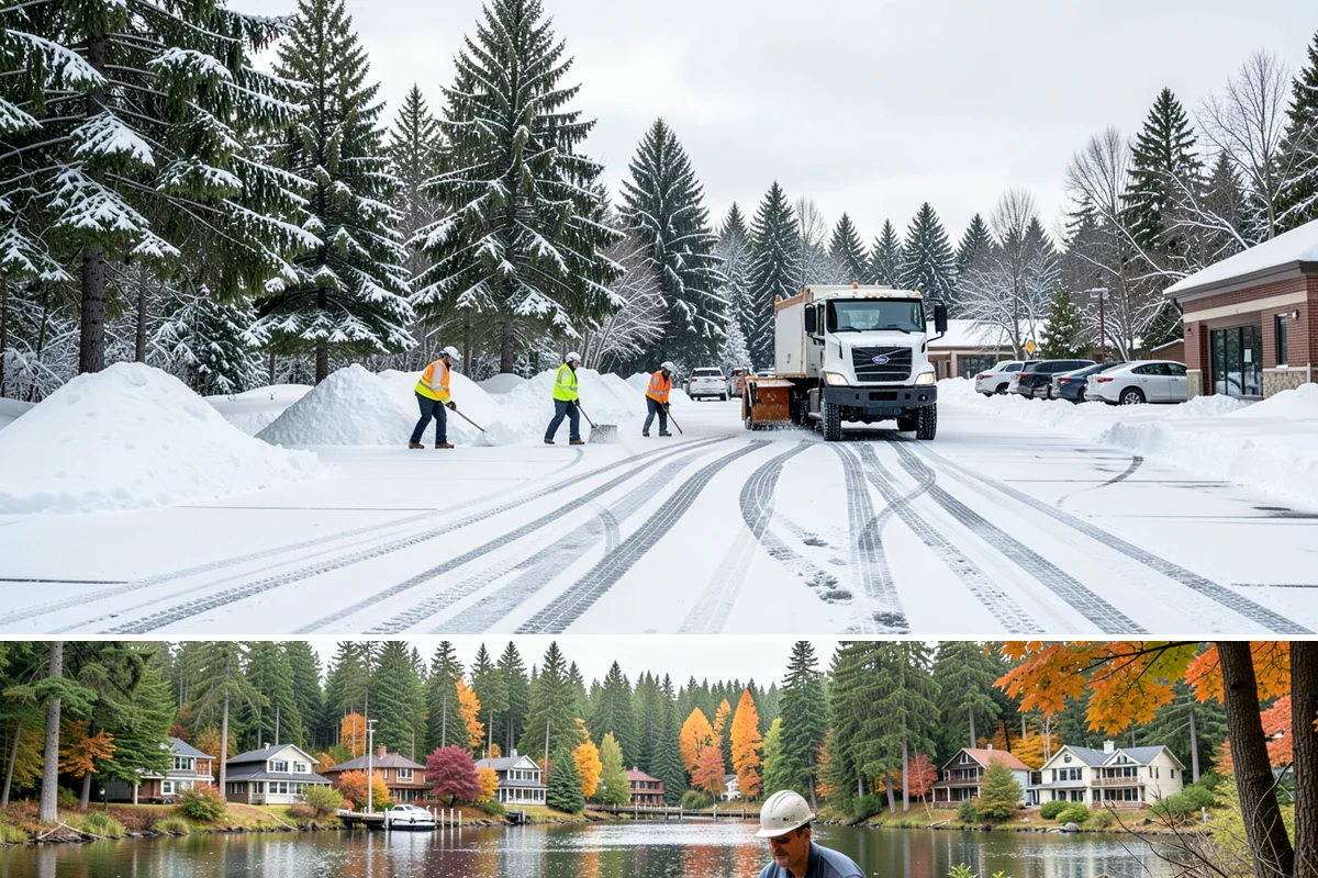 Apartment Complex Snow Plowing in La Conner, Skagit County, WA - Secure a seasonal agreement in early fall so your community is on our route before the first December cold snap.