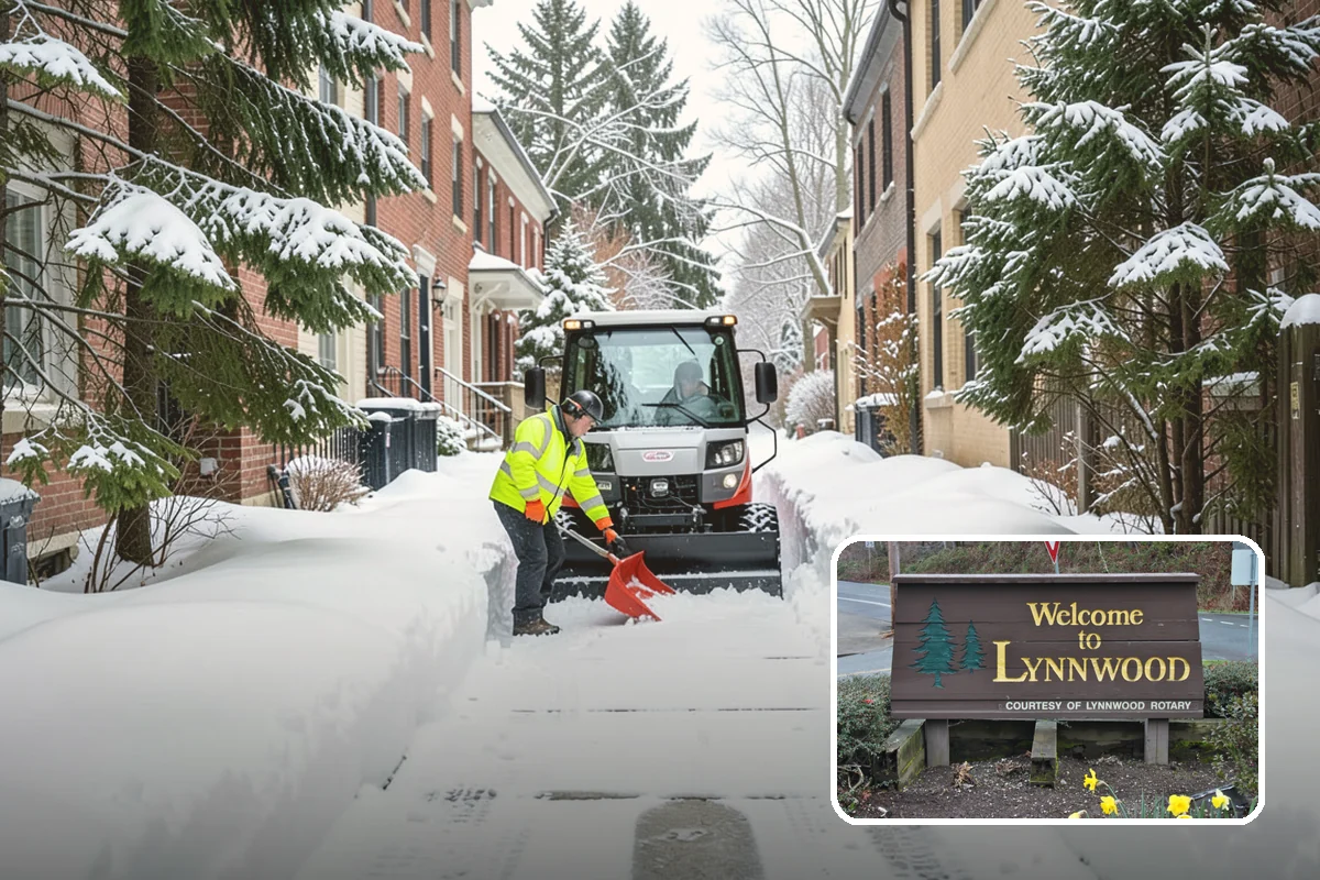 Apartment Complex Snow Plowing in Lynnwood, Snohomish County, WA - Drive aisles and resident lots cleared before the morning tenant rush