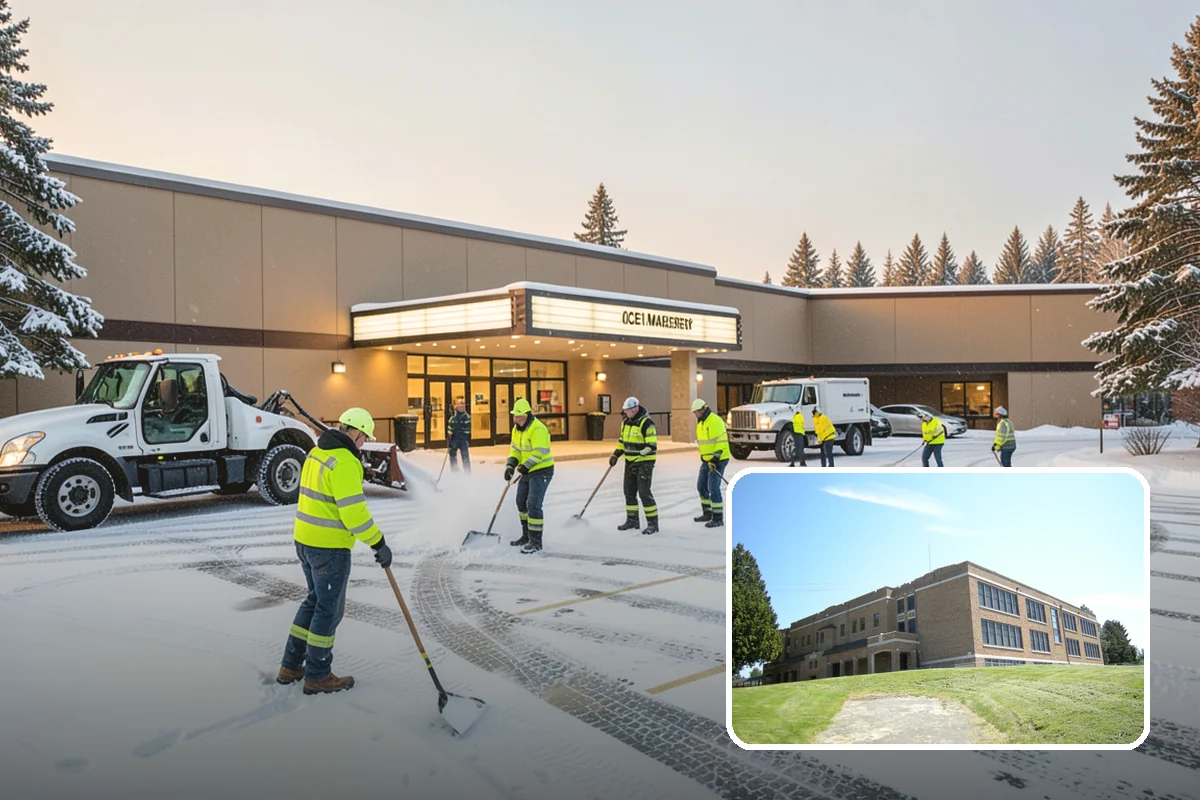 Apartment Complex Snow Plowing in Maple Valley, King County, WA - Drive aisles and resident lots cleared before the morning tenant rush