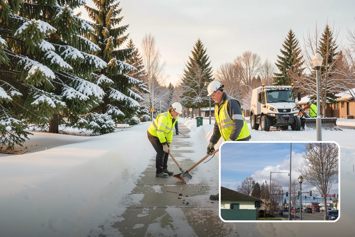Apartment Complex Snow Plowing in Marysville, Snohomish County, WA - Drive aisles and resident lots cleared before the morning tenant rush
