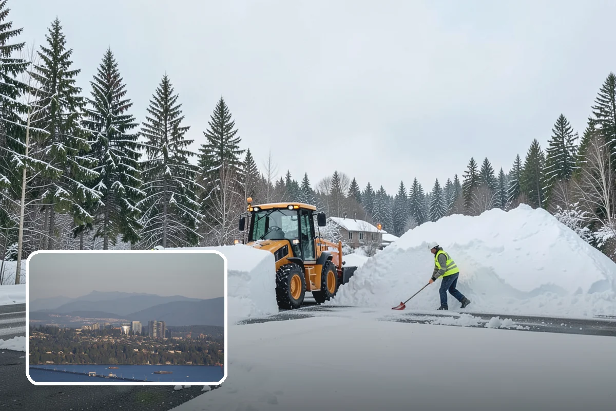 Apartment Complex Snow Plowing in Medina, King County, WA - Drive aisles and resident lots cleared before the morning tenant rush