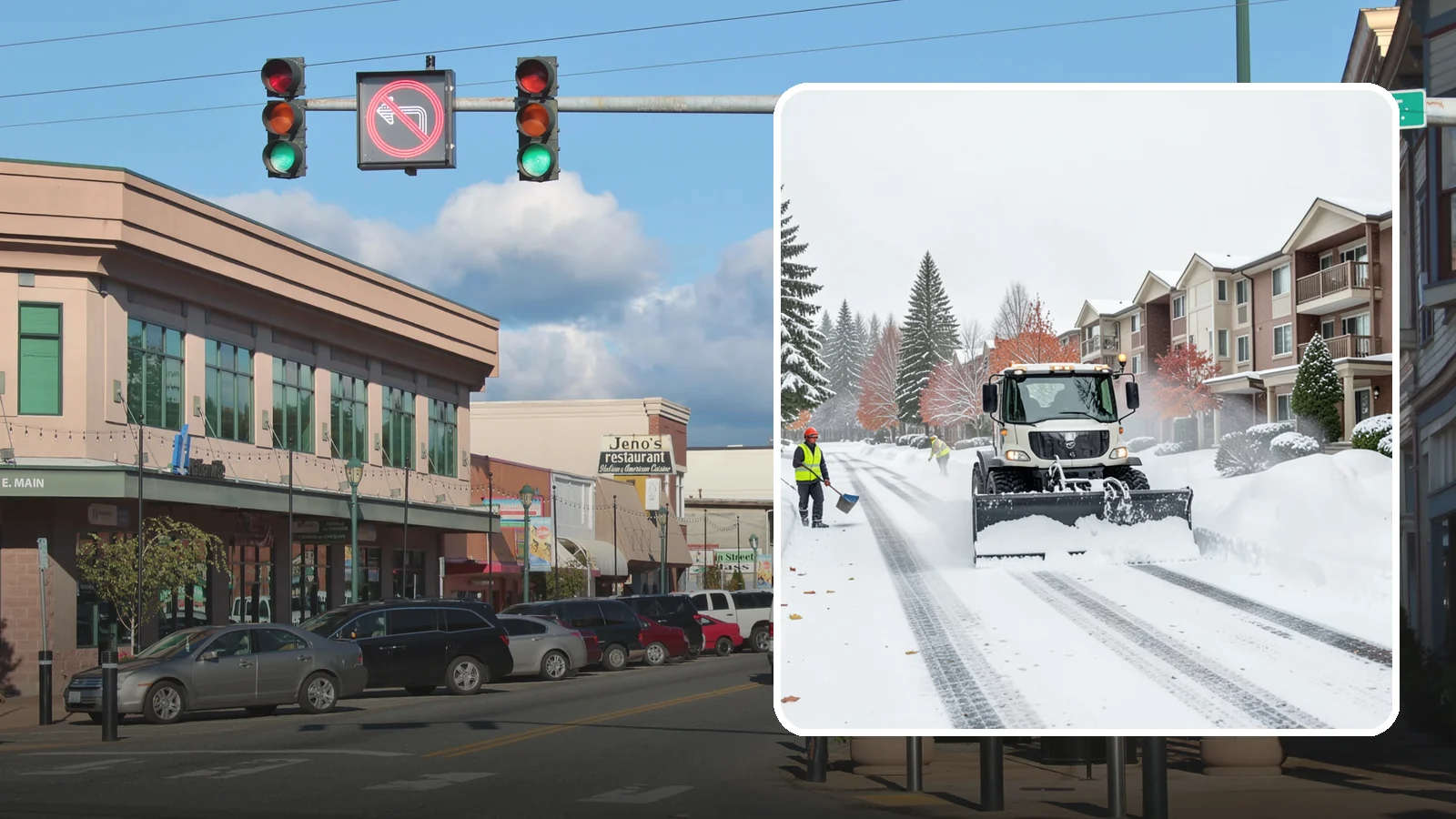 Apartment Complex Snow Plowing in Monroe, Snohomish County, WA - We keep multi-building apartment communities open by plowing drive aisles, resident lots, and building entries before the morning...