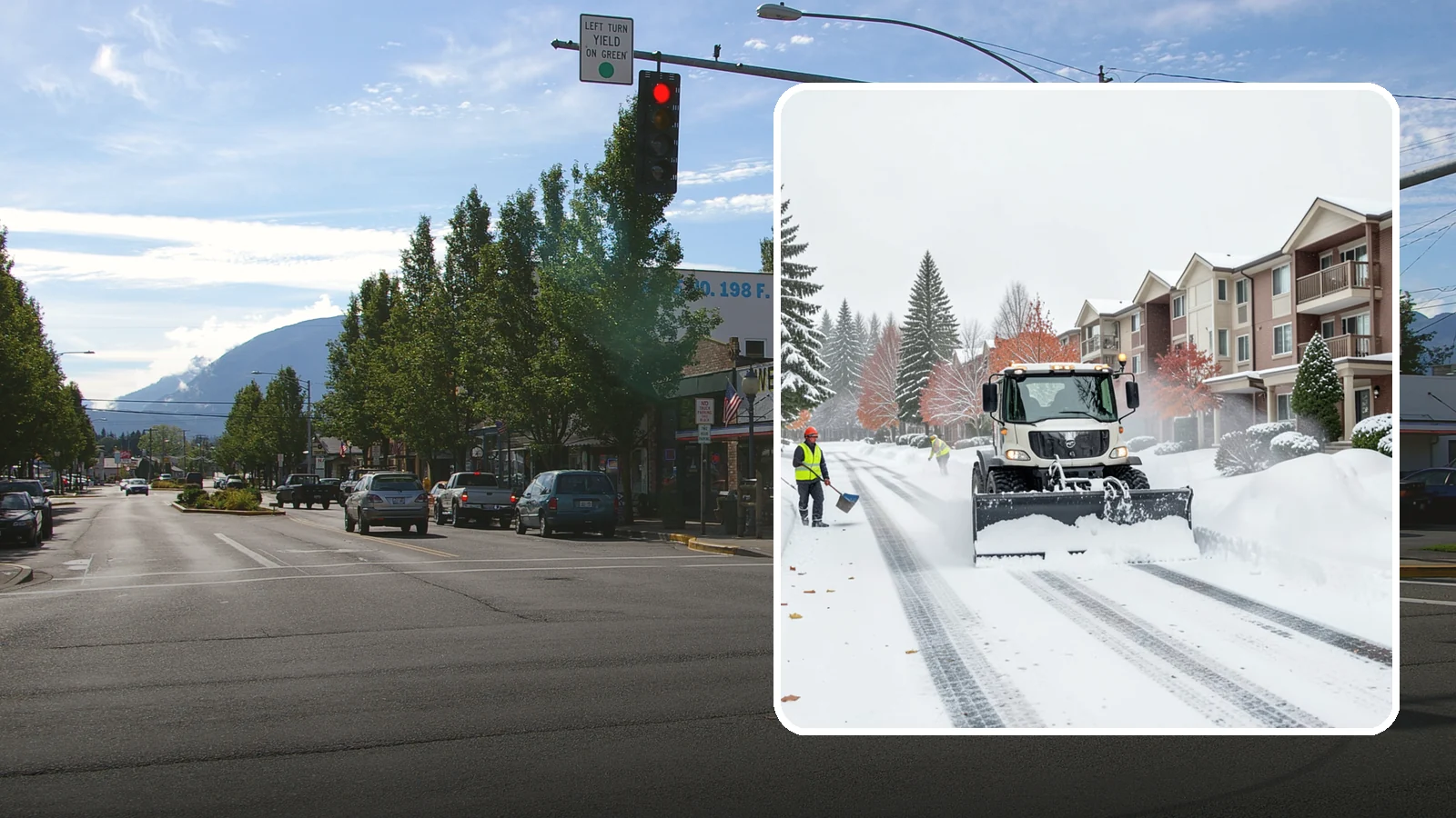 Apartment Complex Snow Plowing in North Bend, King County, WA - We keep multi-building apartment communities open by plowing drive aisles, resident lots, and building entries before the morning...