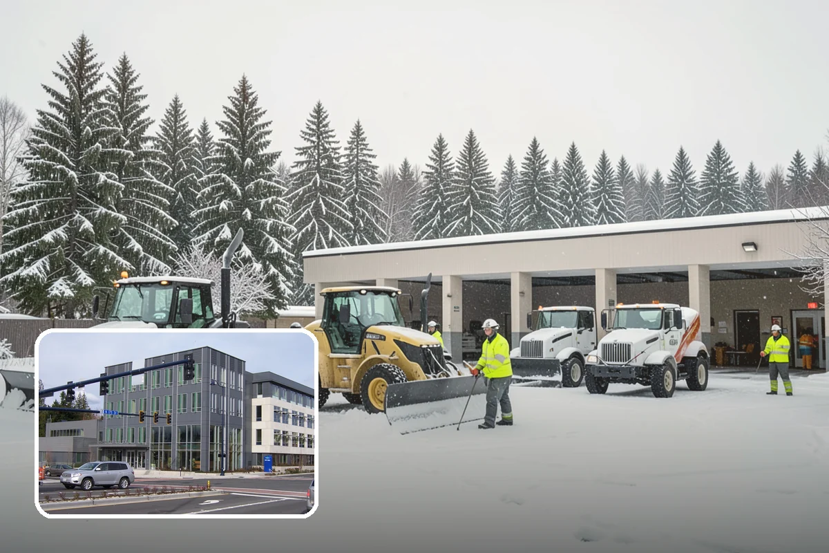 Apartment Complex Snow Plowing in Shoreline, King County, WA - Drive aisles and resident lots cleared before the morning tenant rush