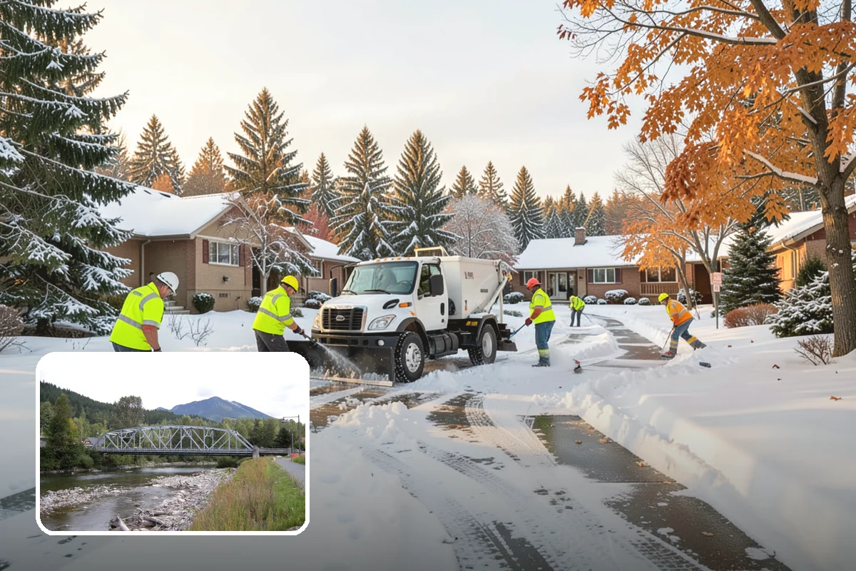 Apartment Complex Snow Plowing in Skykomish, King County, WA - Drive aisles and resident lots cleared before the morning tenant rush