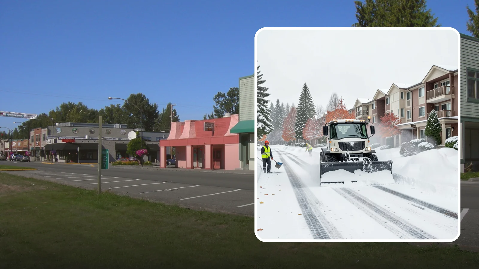 Apartment Complex Snow Plowing in Snoqualmie, King County, WA - We keep multi-building apartment communities open by plowing drive aisles, resident lots, and building entries before the morning...