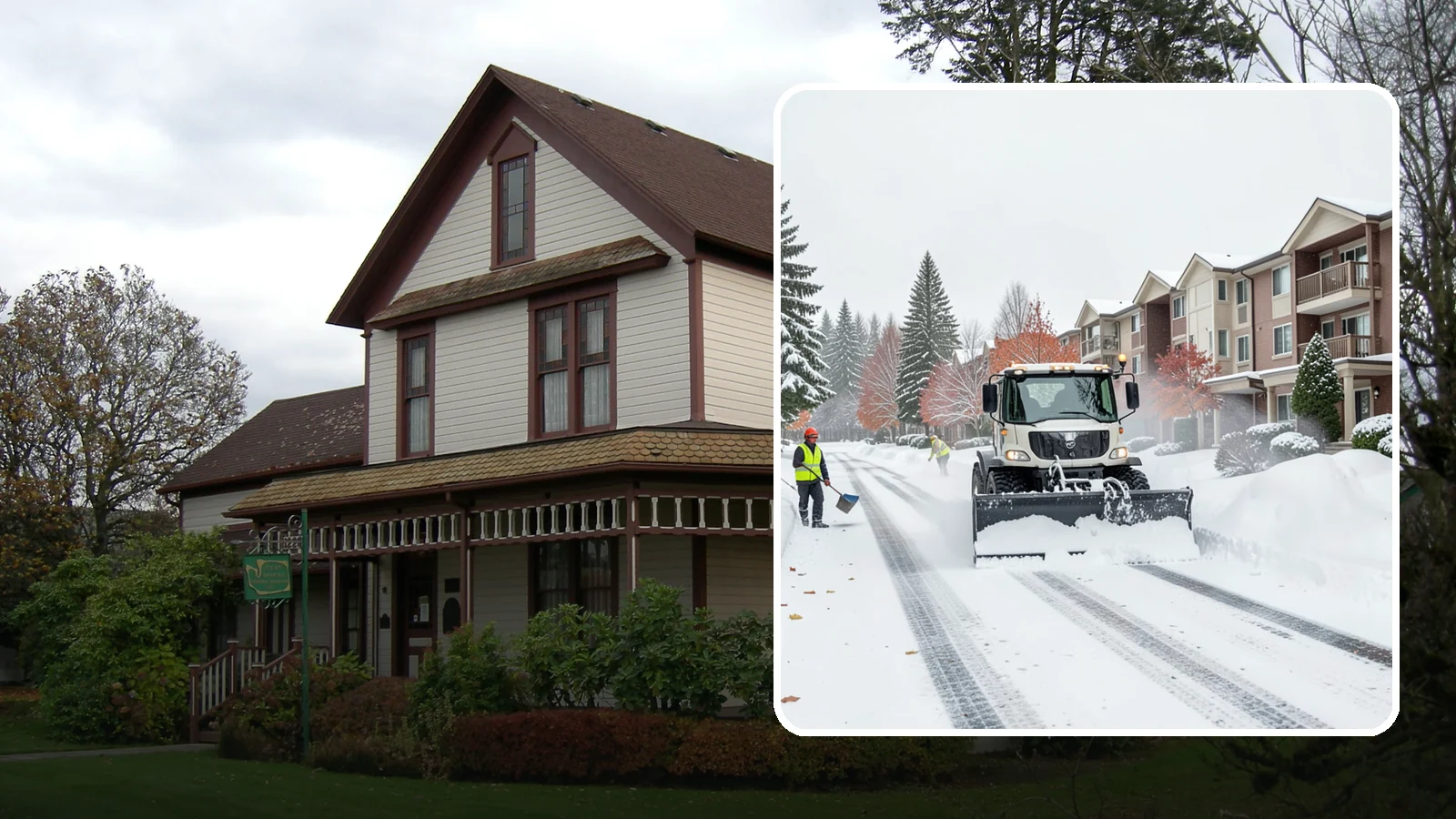 Apartment Complex Snow Plowing in Sumner, Pierce County, WA - We keep multi-building apartment communities open by plowing drive aisles, resident lots, and building entries before the morning...