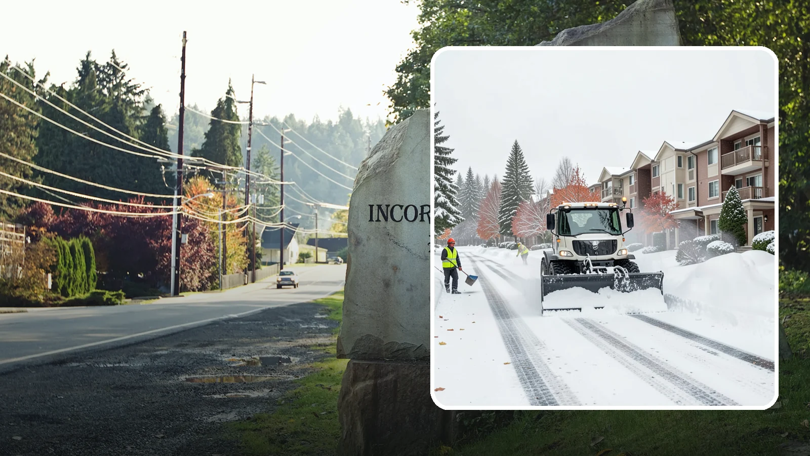 Apartment Complex Snow Plowing in Wilkeson, Pierce County, WA - We keep multi-building apartment communities open by plowing drive aisles, resident lots, and building entries before the morning...