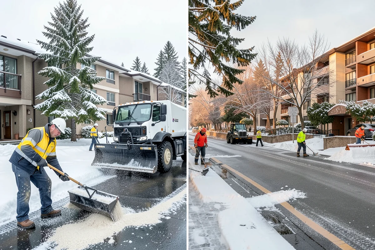 Apartment Complex Snow Removal in Arlington, Snohomish County, WA - Map internal roads, parking clusters, and pedestrian paths