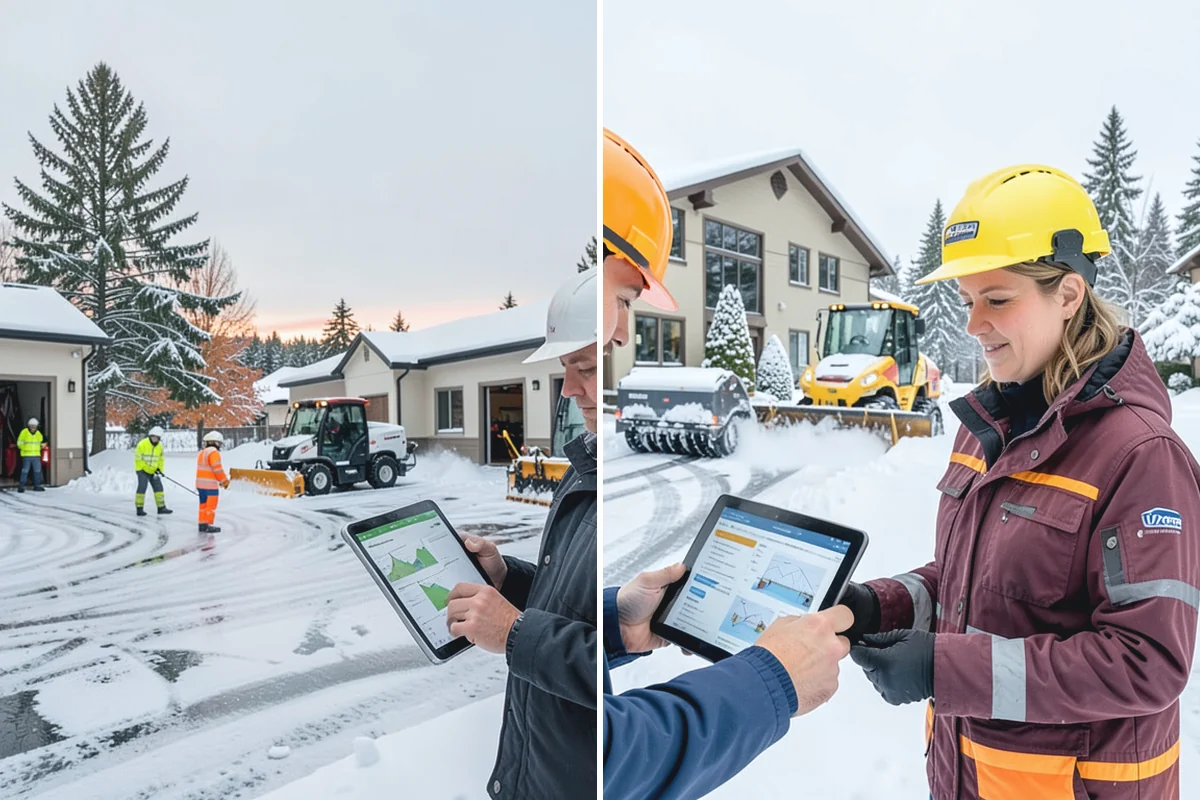 Apartment Complex Snow Removal in Auburn, King County, WA - Map internal roads, parking clusters, and pedestrian paths