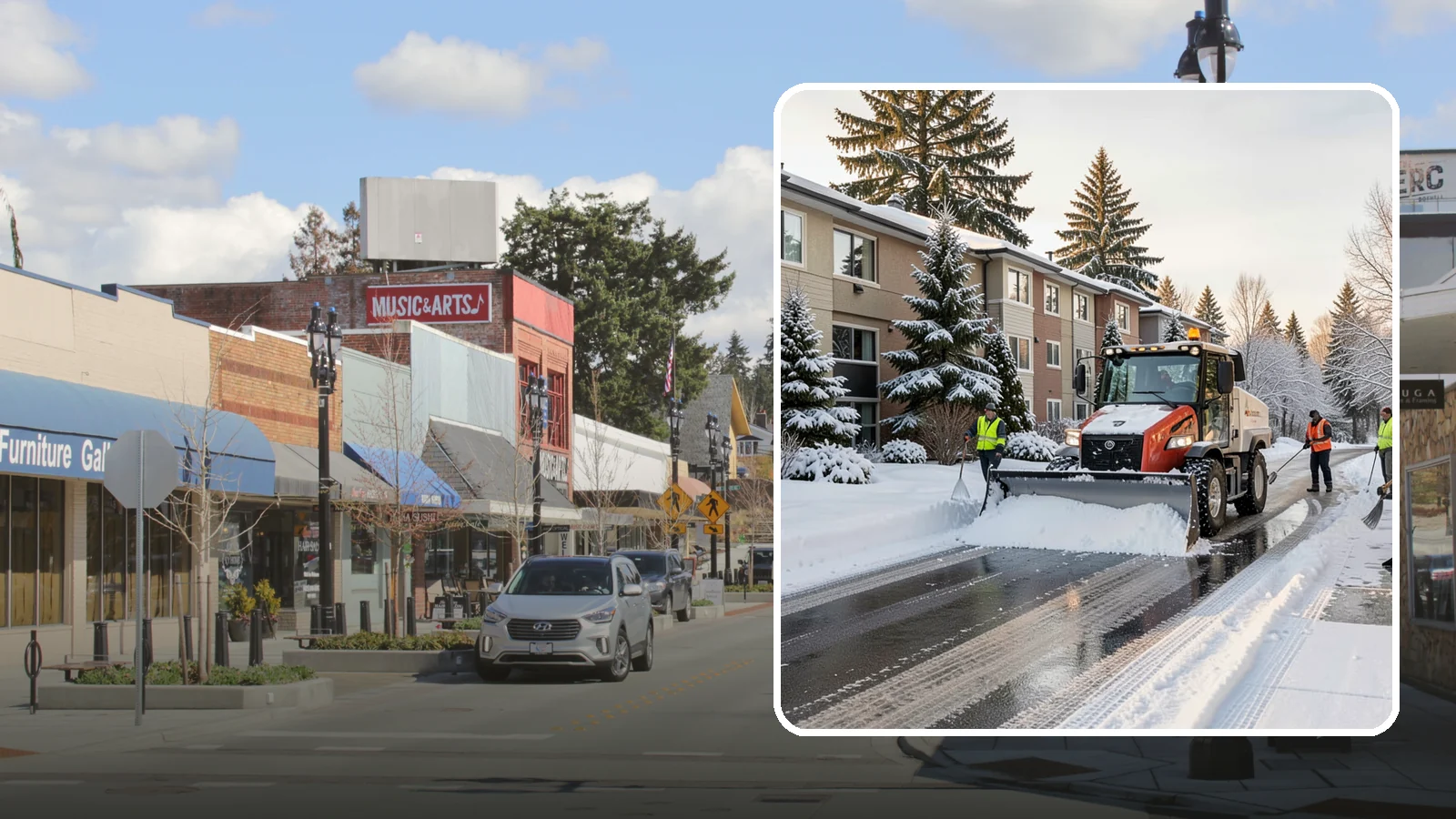 Apartment Complex Snow Removal in Bothell, King County, WA - Keep residents, drives, and shared walkways safe at your apartment community during Western Washington snow and ice events.