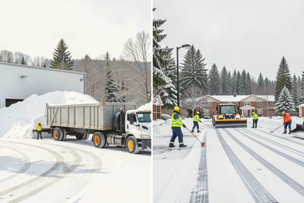 Apartment Complex Snow Removal in Bothell, King County, WA - Map internal roads, parking clusters, and pedestrian paths