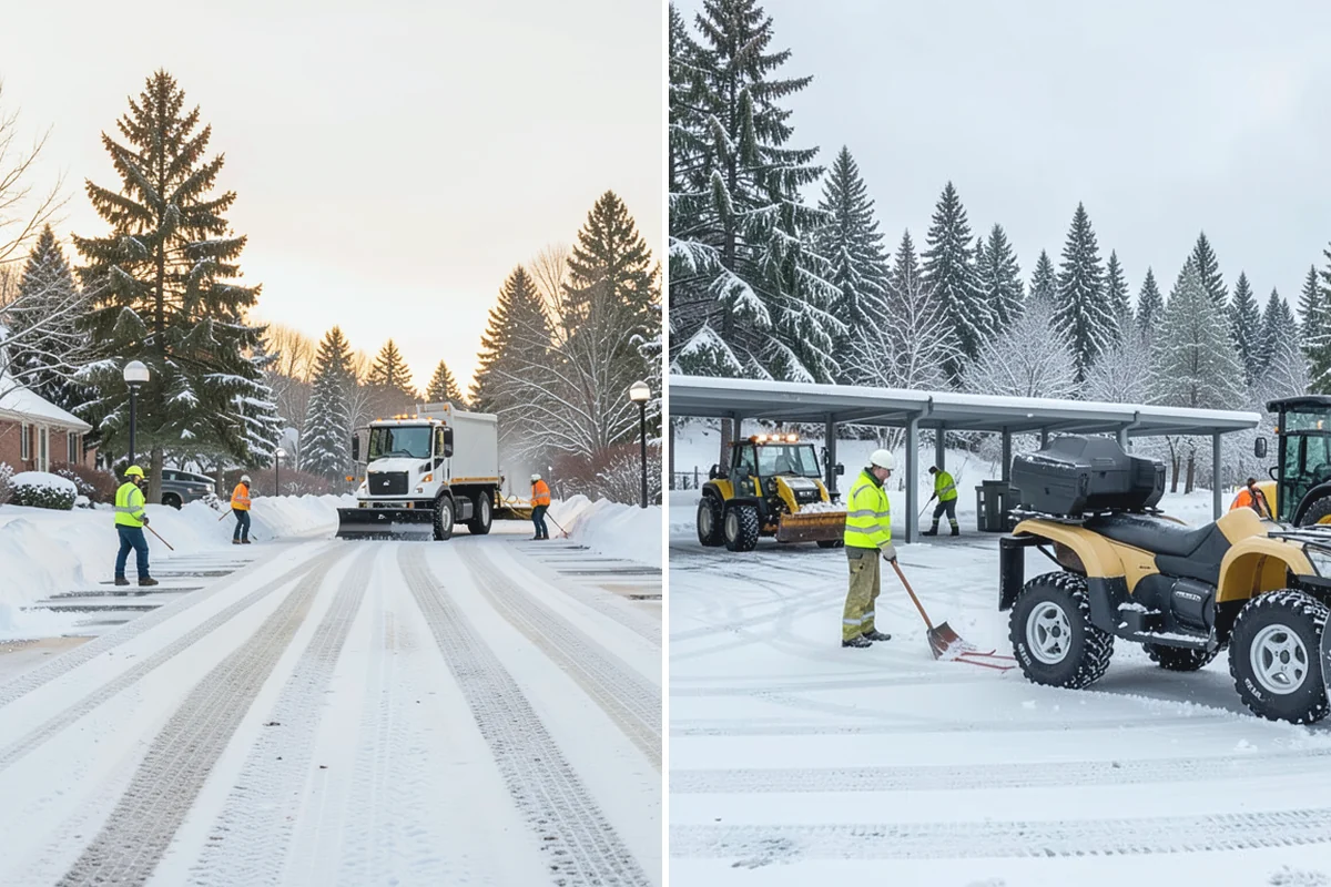 Apartment Complex Snow Removal in Buckley, Pierce County, WA - Map internal roads, parking clusters, and pedestrian paths