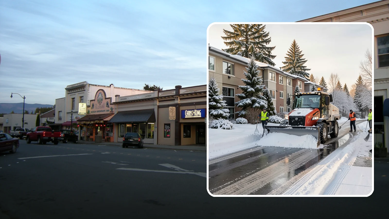 Apartment Complex Snow Removal in Burlington, Skagit County, WA - Keep residents, drives, and shared walkways safe at your apartment community during Western Washington snow and ice events.