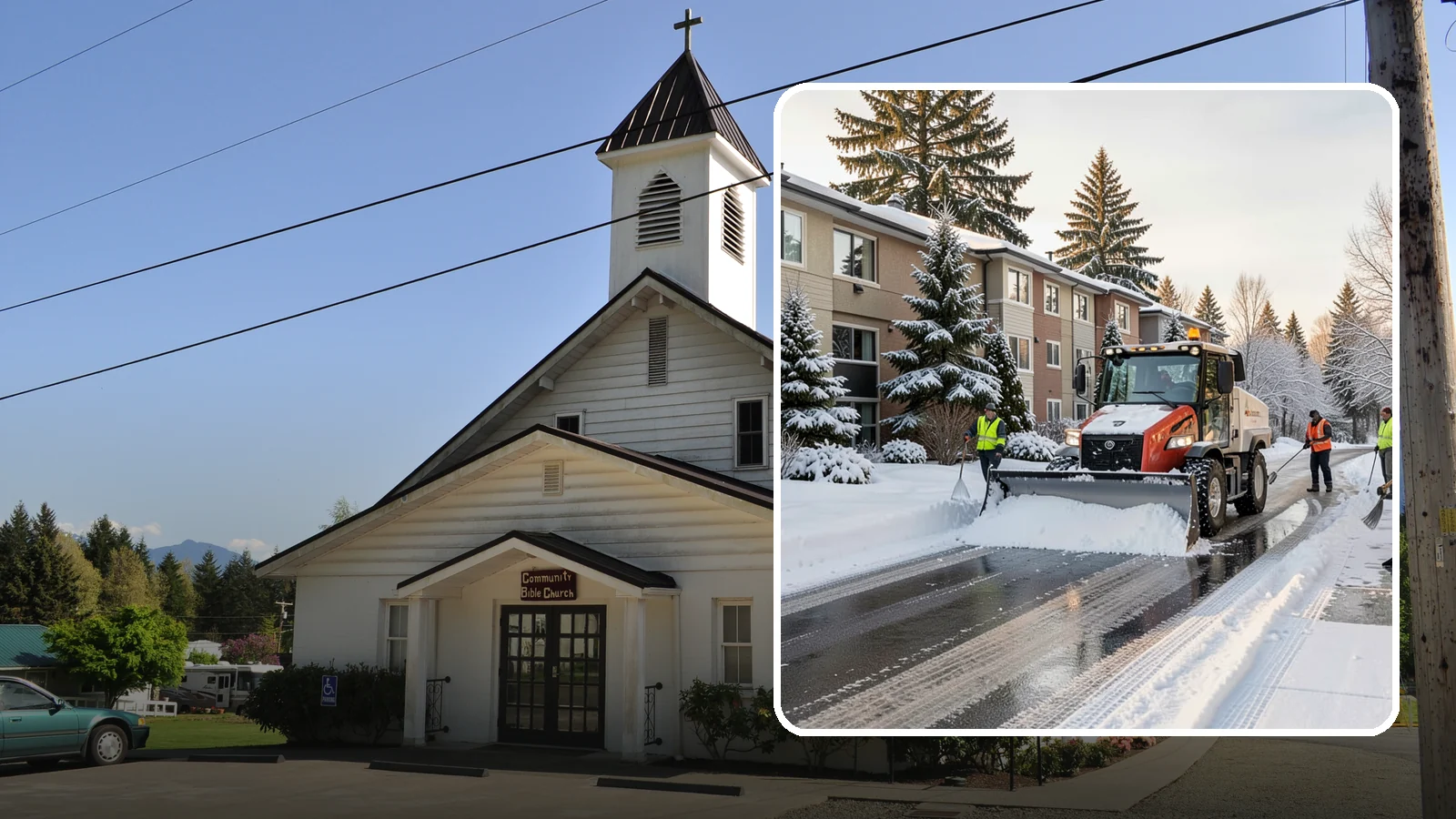Apartment Complex Snow Removal in Concrete, Skagit County, WA - Keep residents, drives, and shared walkways safe at your apartment community during Western Washington snow and ice events.