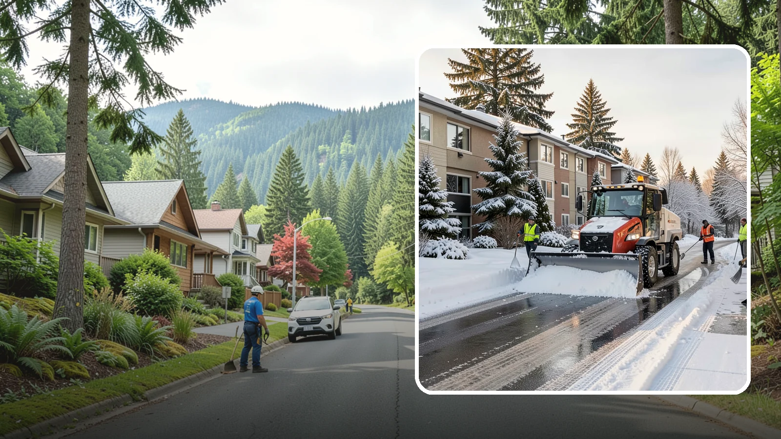 Apartment Complex Snow Removal in Darrington, Snohomish County, WA - Keep residents, drives, and shared walkways safe at your apartment community during Western Washington snow and ice events.