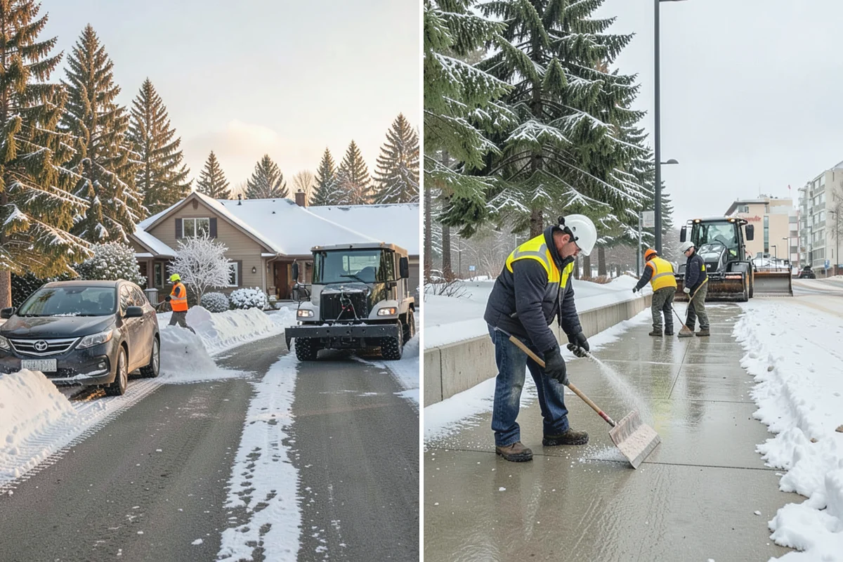 Apartment Complex Snow Removal in Darrington, Snohomish County, WA - Map internal roads, parking clusters, and pedestrian paths