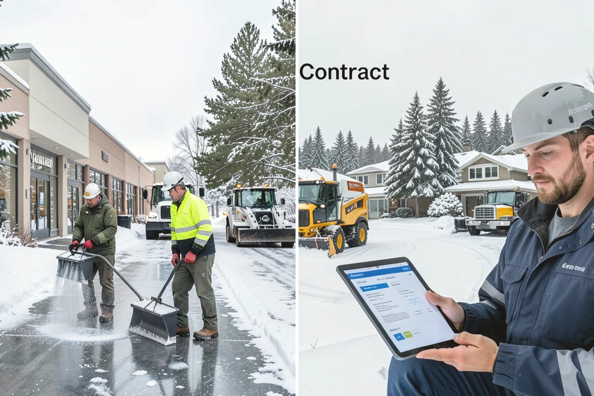 Apartment Complex Snow Removal in Duvall, King County, WA - Map internal roads, parking clusters, and pedestrian paths
