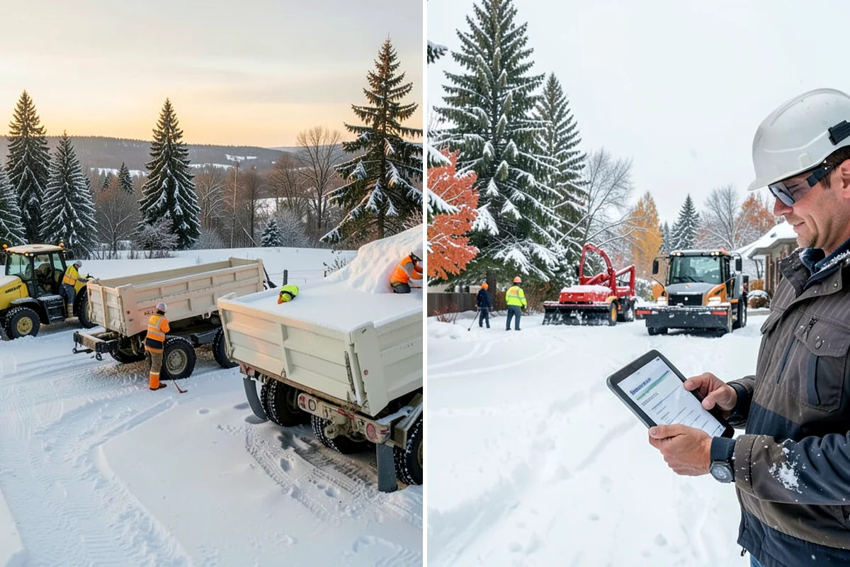 Apartment Complex Snow Removal in Enumclaw, King County, WA - Map internal roads, parking clusters, and pedestrian paths