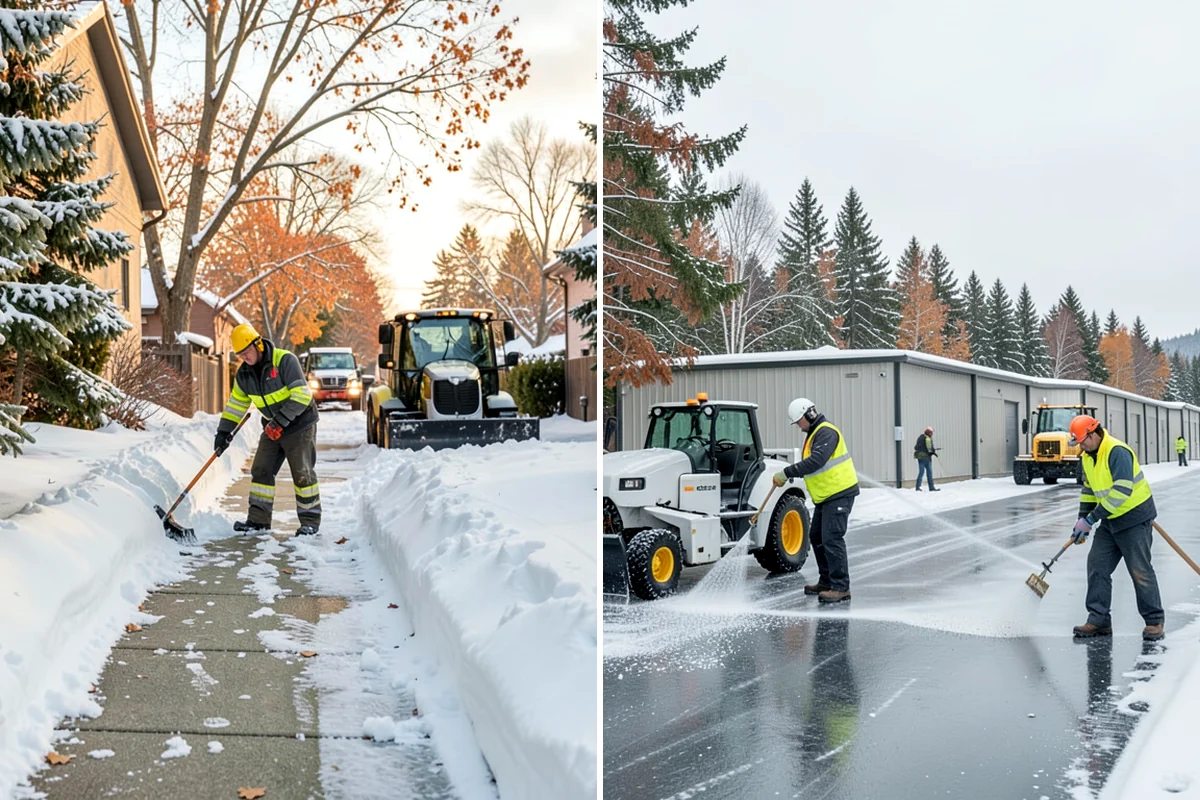 Apartment Complex Snow Removal in Everett, Snohomish County, WA - Map internal roads, parking clusters, and pedestrian paths