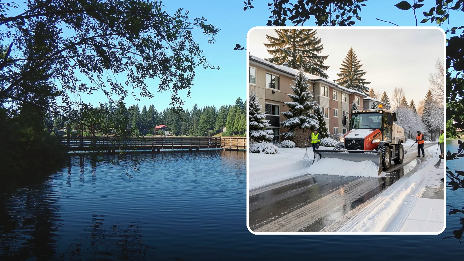 Apartment Complex Snow Removal in Federal Way, King County, WA - Keep residents, drives, and shared walkways safe at your apartment community during Western Washington snow and ice events.