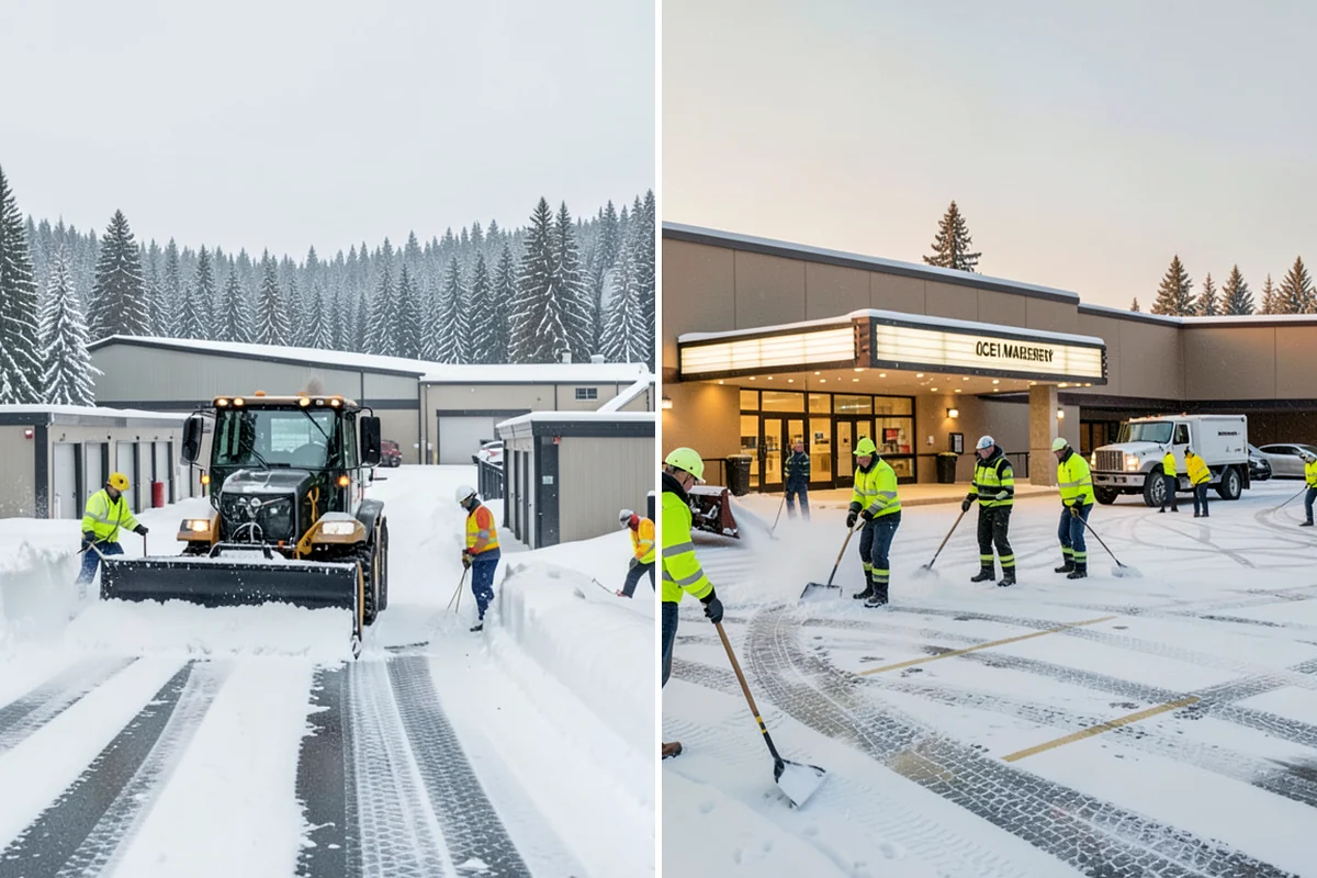 Apartment Complex Snow Removal in Federal Way, King County, WA - Map internal roads, parking clusters, and pedestrian paths