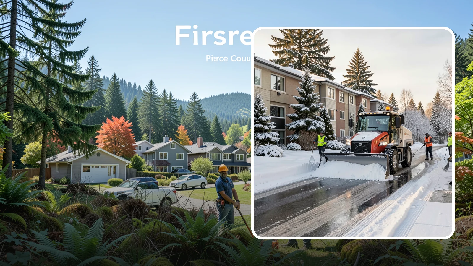 Apartment Complex Snow Removal in Fircrest, Pierce County, WA - Keep residents, drives, and shared walkways safe at your apartment community during Western Washington snow and ice events.