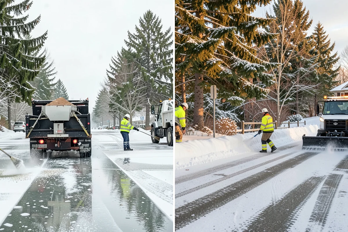 Apartment Complex Snow Removal in Hunts Point, King County, WA - Map internal roads, parking clusters, and pedestrian paths