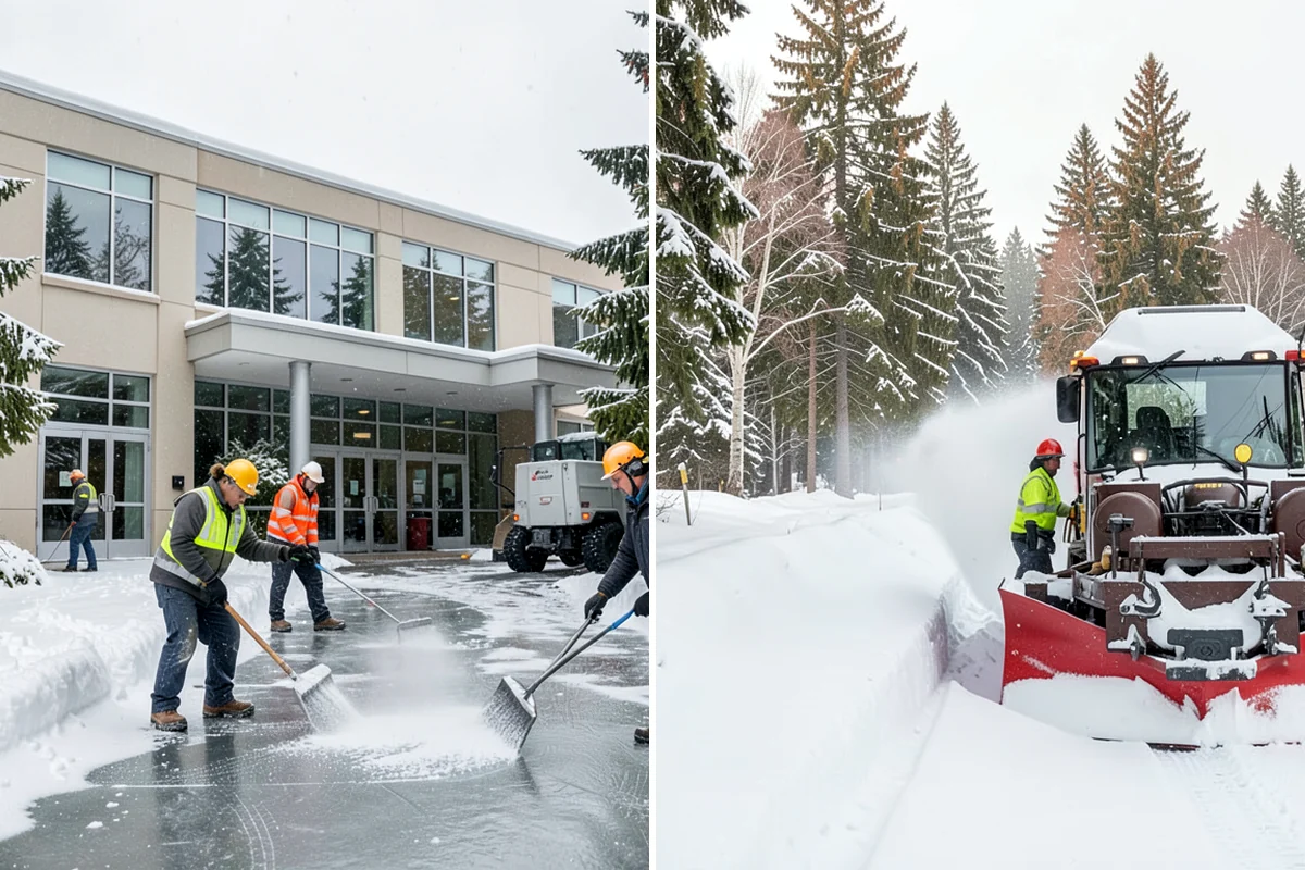 Apartment Complex Snow Removal in Kenmore, King County, WA - Map internal roads, parking clusters, and pedestrian paths