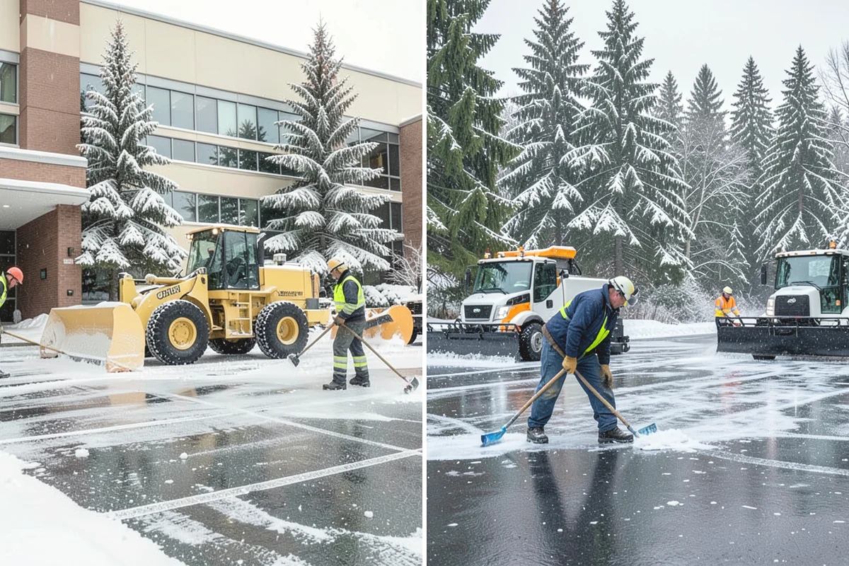 Apartment Complex Snow Removal in La Conner, Skagit County, WA - Map internal roads, parking clusters, and pedestrian paths