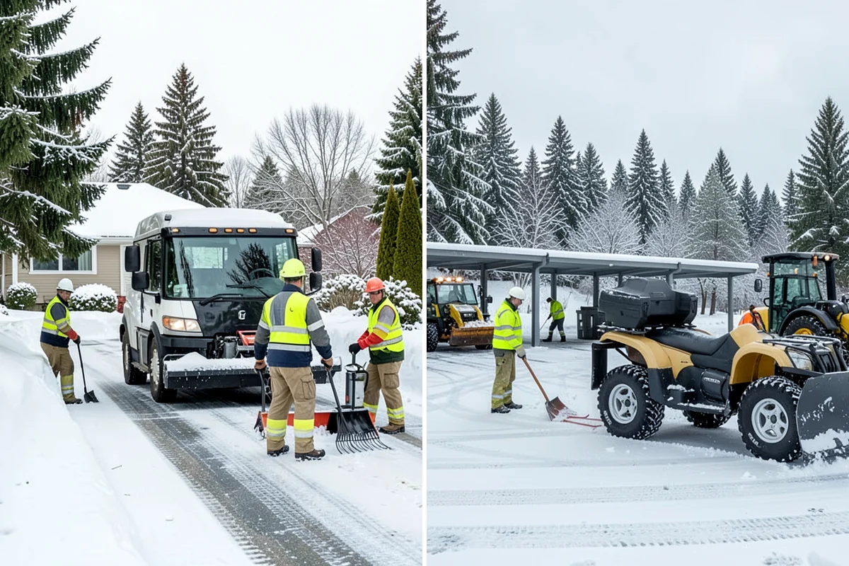 Apartment Complex Snow Removal in Lake Forest Park, King County, WA - Map internal roads, parking clusters, and pedestrian paths