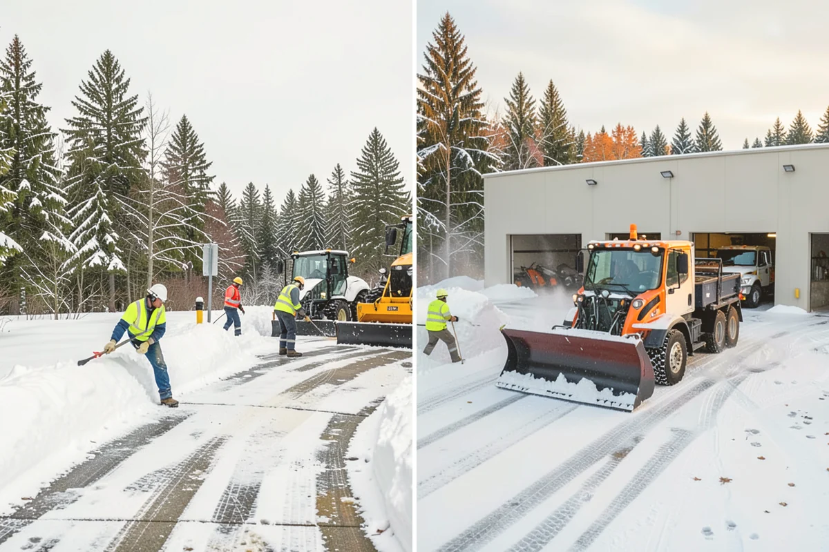 Apartment Complex Snow Removal in Langley, Island County, WA - Map internal roads, parking clusters, and pedestrian paths