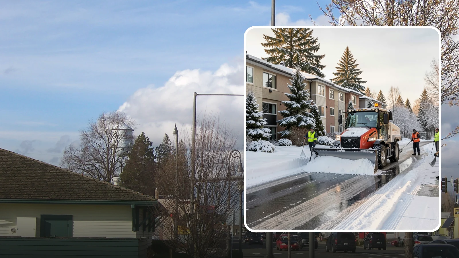 Apartment Complex Snow Removal in Marysville, Snohomish County, WA - Keep residents, drives, and shared walkways safe at your apartment community during Western Washington snow and ice events.