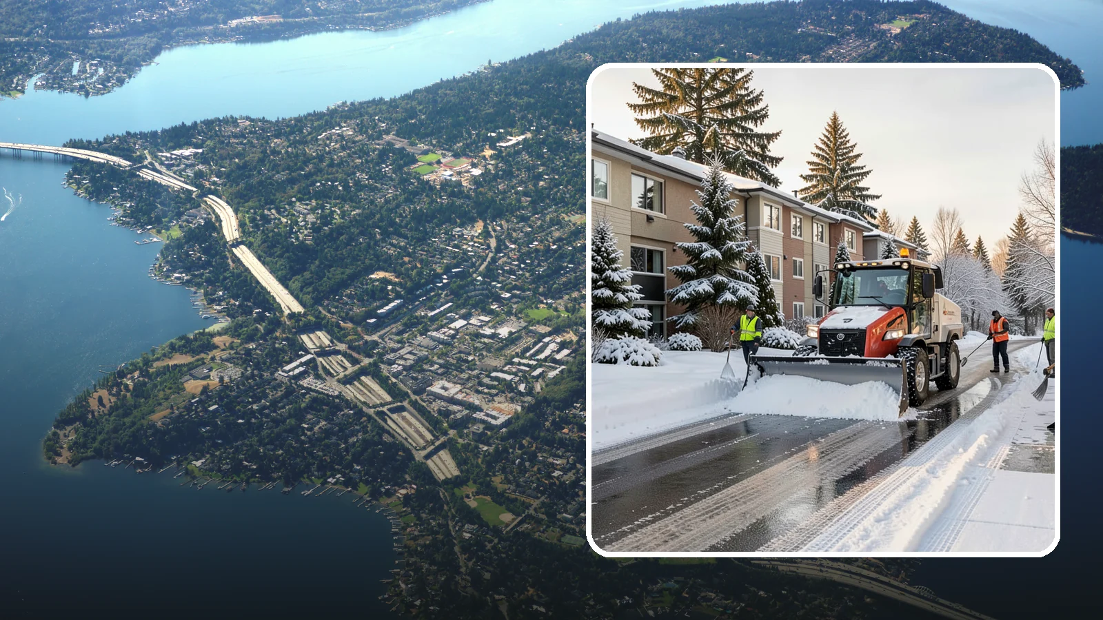 Apartment Complex Snow Removal in Mercer Island, King County, WA - Keep residents, drives, and shared walkways safe at your apartment community during Western Washington snow and ice events.