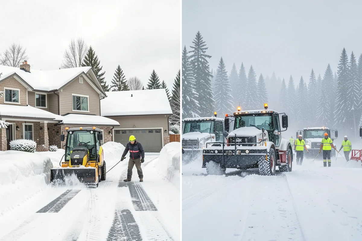 Apartment Complex Snow Removal in Mountlake Terrace, Snohomish County, WA - Map internal roads, parking clusters, and pedestrian paths