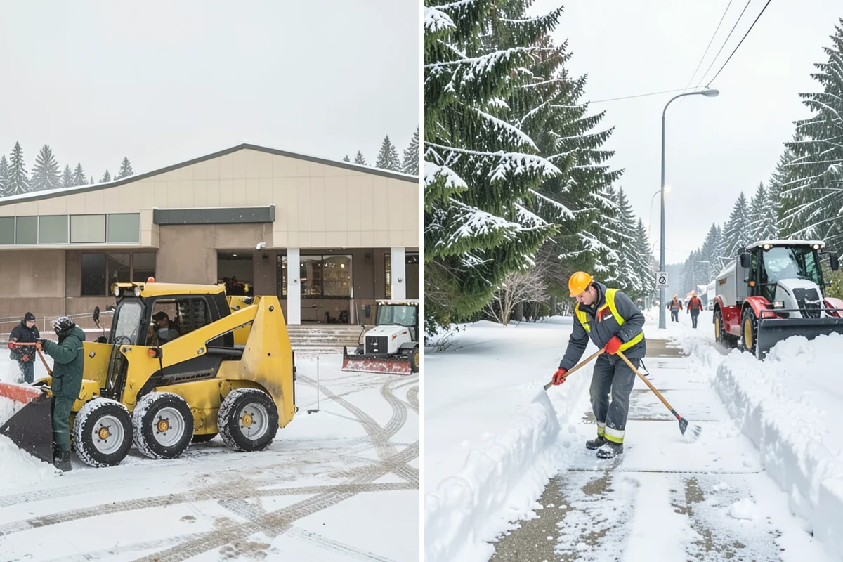 Apartment Complex Snow Removal in North Bend, King County, WA - Map internal roads, parking clusters, and pedestrian paths