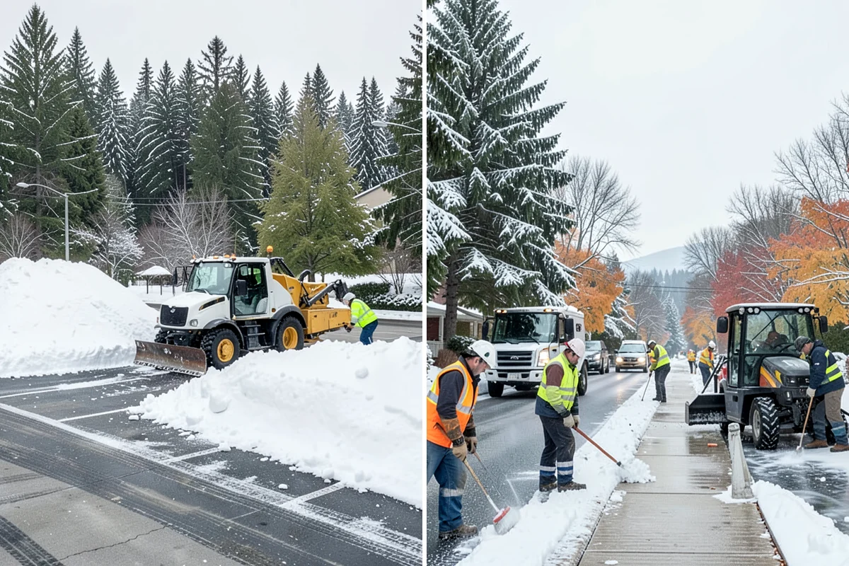 Apartment Complex Snow Removal in Pacific, King County, WA - Map internal roads, parking clusters, and pedestrian paths