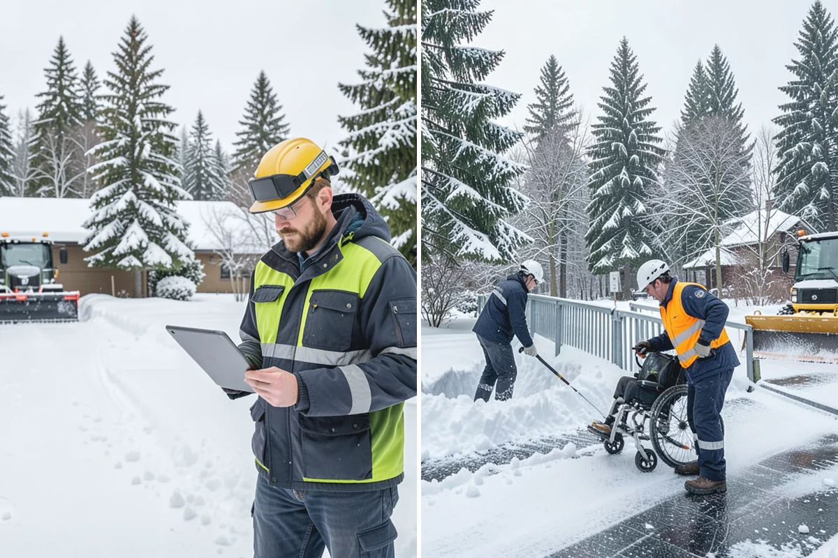 Apartment Complex Snow Removal in Redmond, King County, WA - Map internal roads, parking clusters, and pedestrian paths
