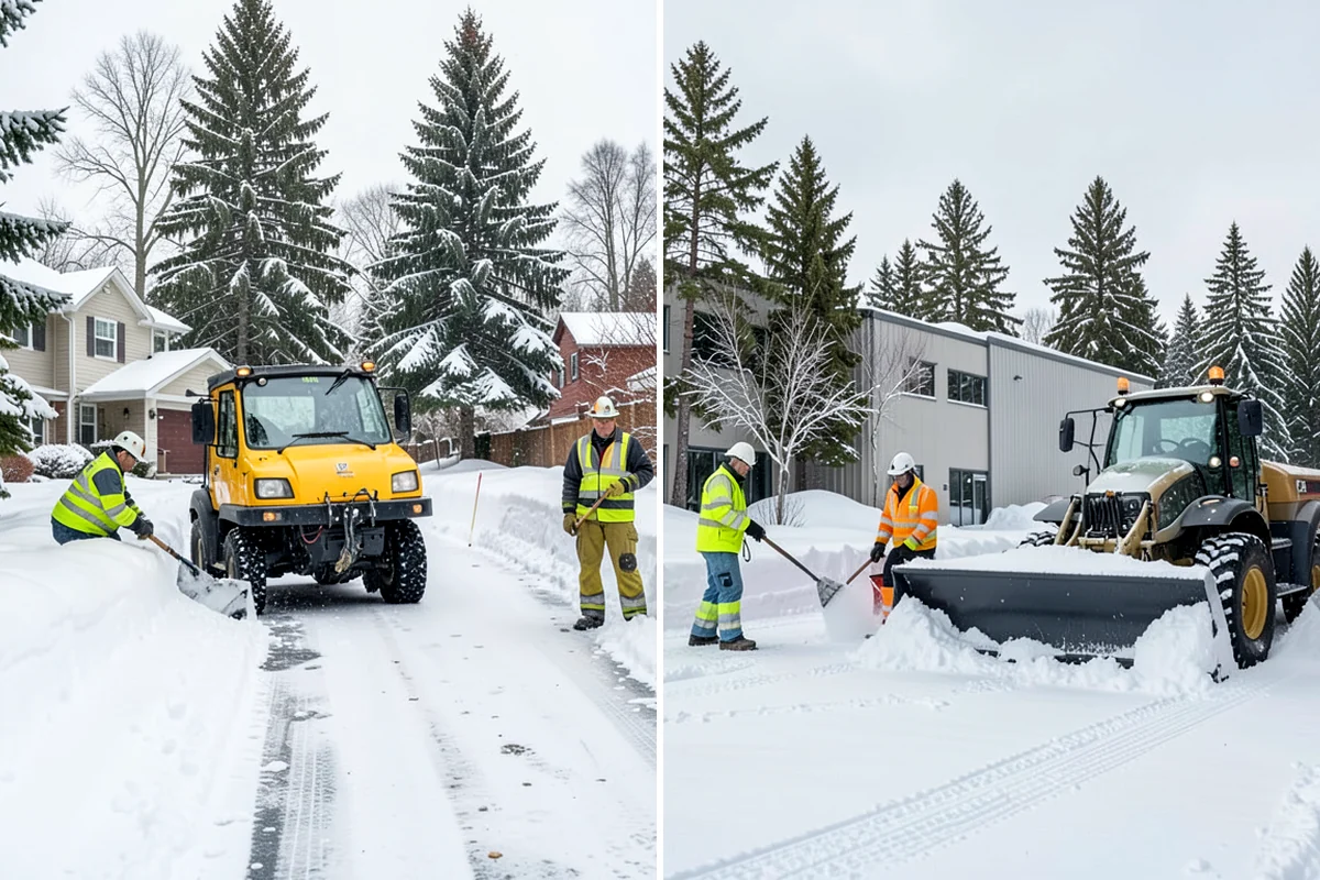 Apartment Complex Snow Removal in Shoreline, King County, WA - Map internal roads, parking clusters, and pedestrian paths