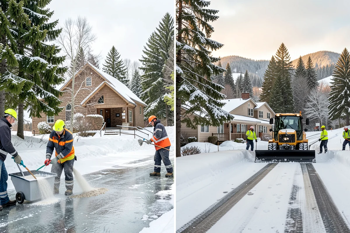 Apartment Complex Snow Removal in Snoqualmie, King County, WA - Map internal roads, parking clusters, and pedestrian paths