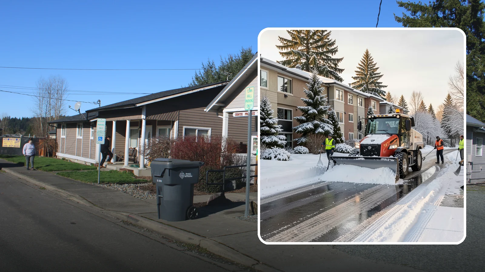 Apartment Complex Snow Removal in South Prairie, Pierce County, WA - Keep residents, drives, and shared walkways safe at your apartment community during Western Washington snow and ice events.
