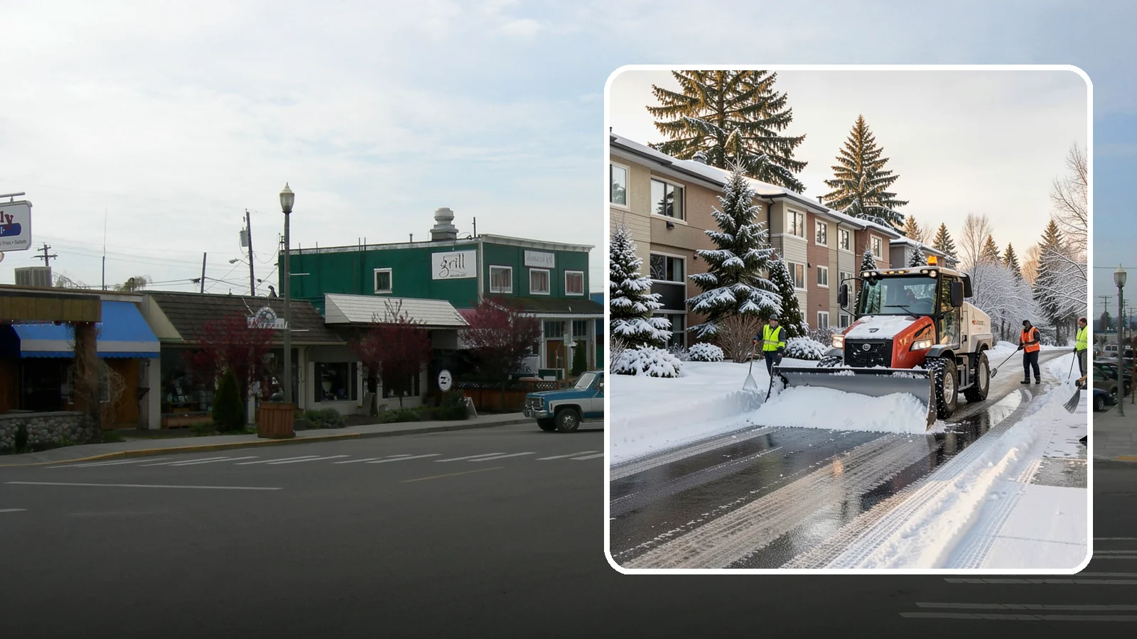 Apartment Complex Snow Removal in Stanwood, Snohomish County, WA - Keep residents, drives, and shared walkways safe at your apartment community during Western Washington snow and ice events.