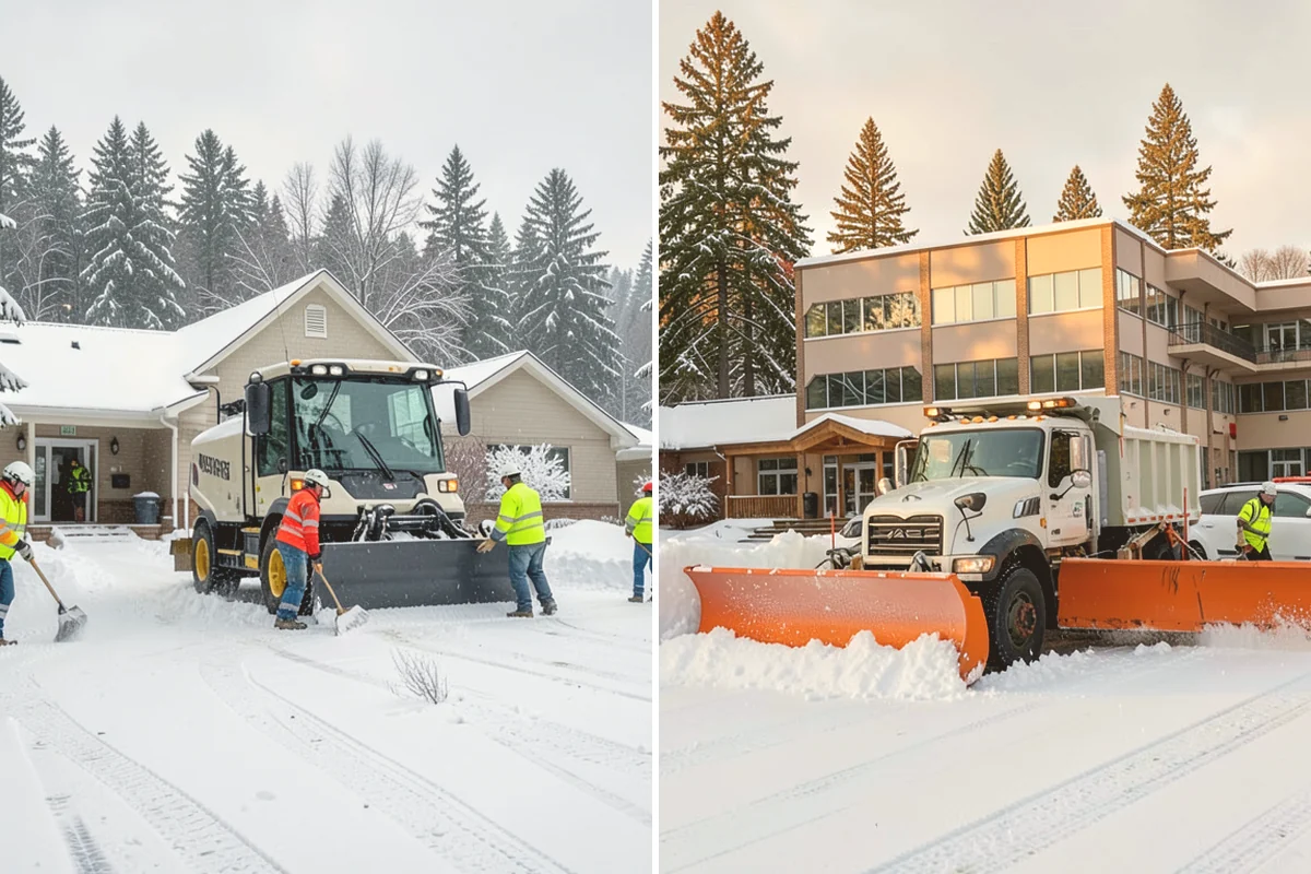 Apartment Complex Snow Removal in Stanwood, Snohomish County, WA - Map internal roads, parking clusters, and pedestrian paths